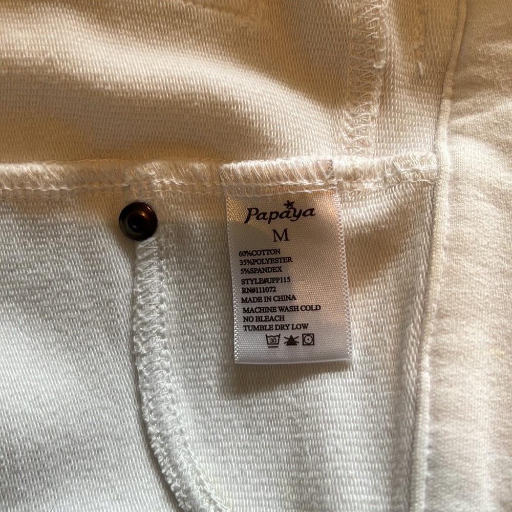 White Mid Rise Shorts - Picture 4 of 5